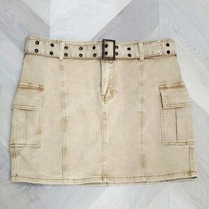 LIKE NEW Sincerly Jules Tan Denin Mini Skirt, Size 9